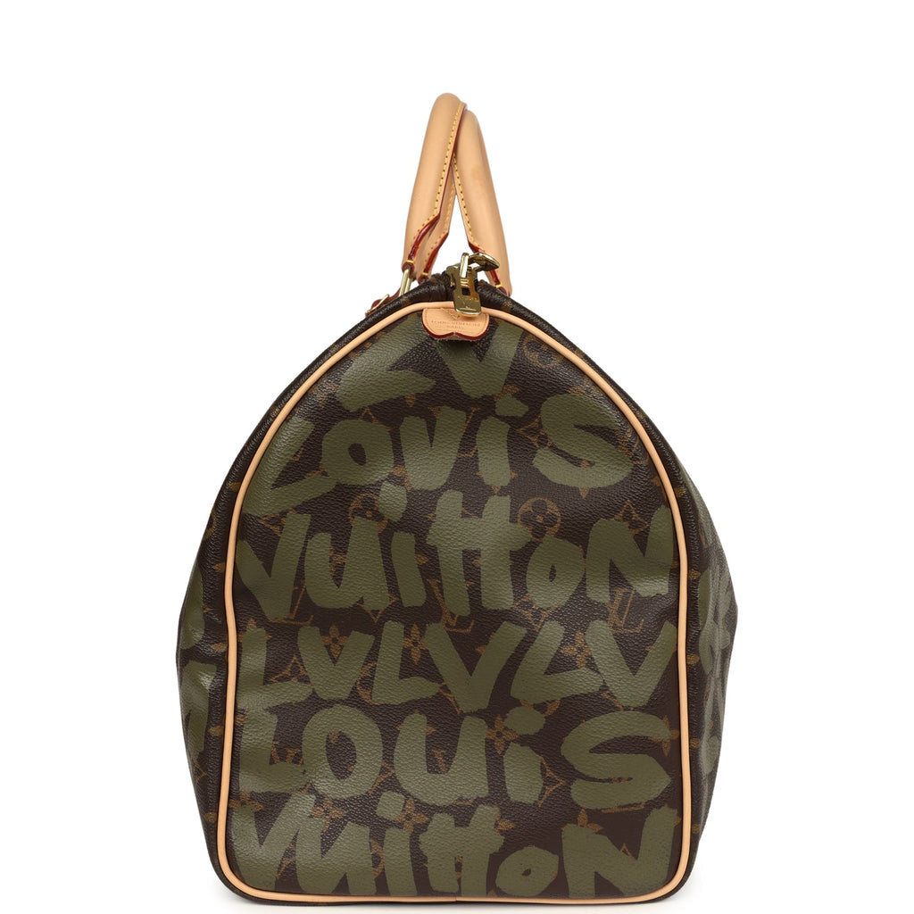 Vintage Louis Vuitton x Stephen Sprouse Keepall 50 Khaki Graffiti Gold