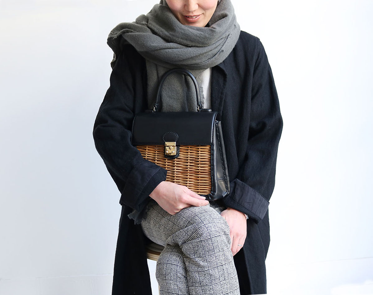 ebagos カーフ・ハンドバッグ M（かっちりバッグ/カーフケリー）カーフ