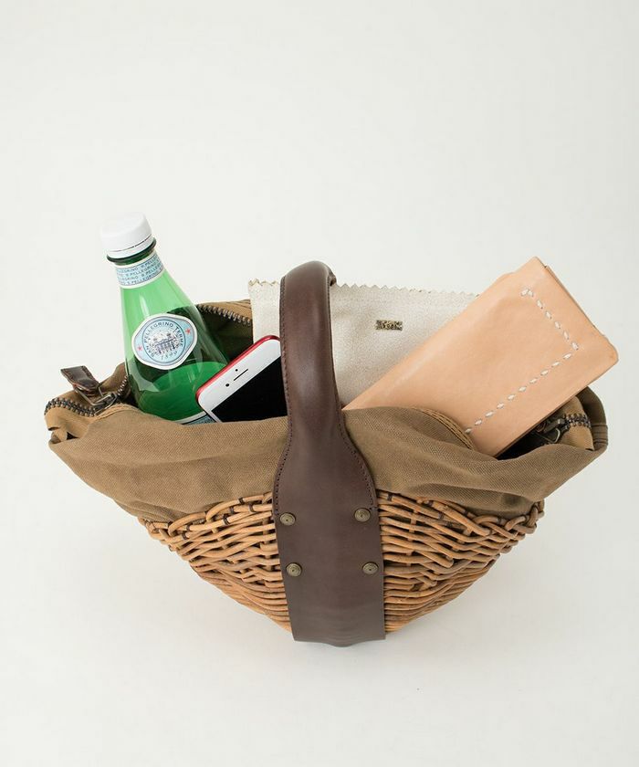 ebagosファスナー付バスケット（ファスナー付き1本手）オイル