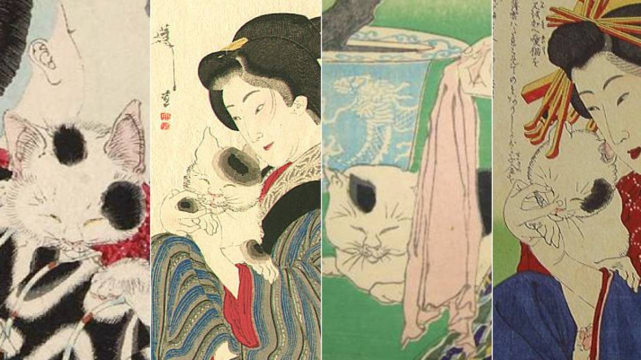 仕草が可愛いっ！幕末の浮世絵師 月岡芳年が描いた「猫」がステキ