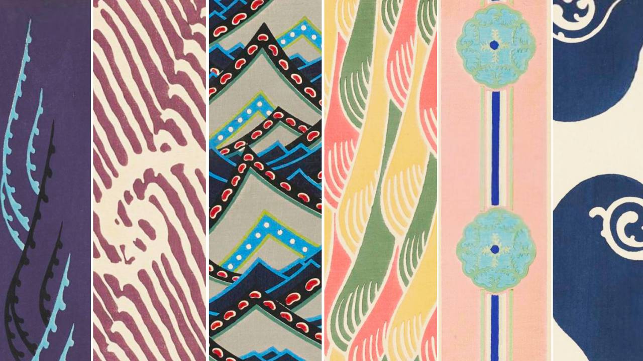 センスの塊！神坂雪佳による波と水がモチーフの明治期の図案集「海路