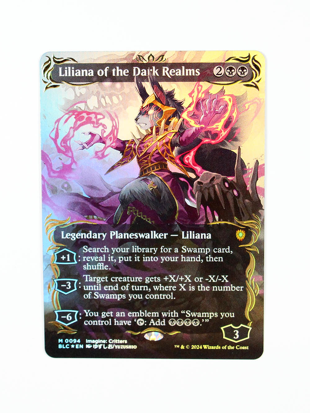 Liliana of the Dark Realms #94 (Raised Foil) from Bloomburrow