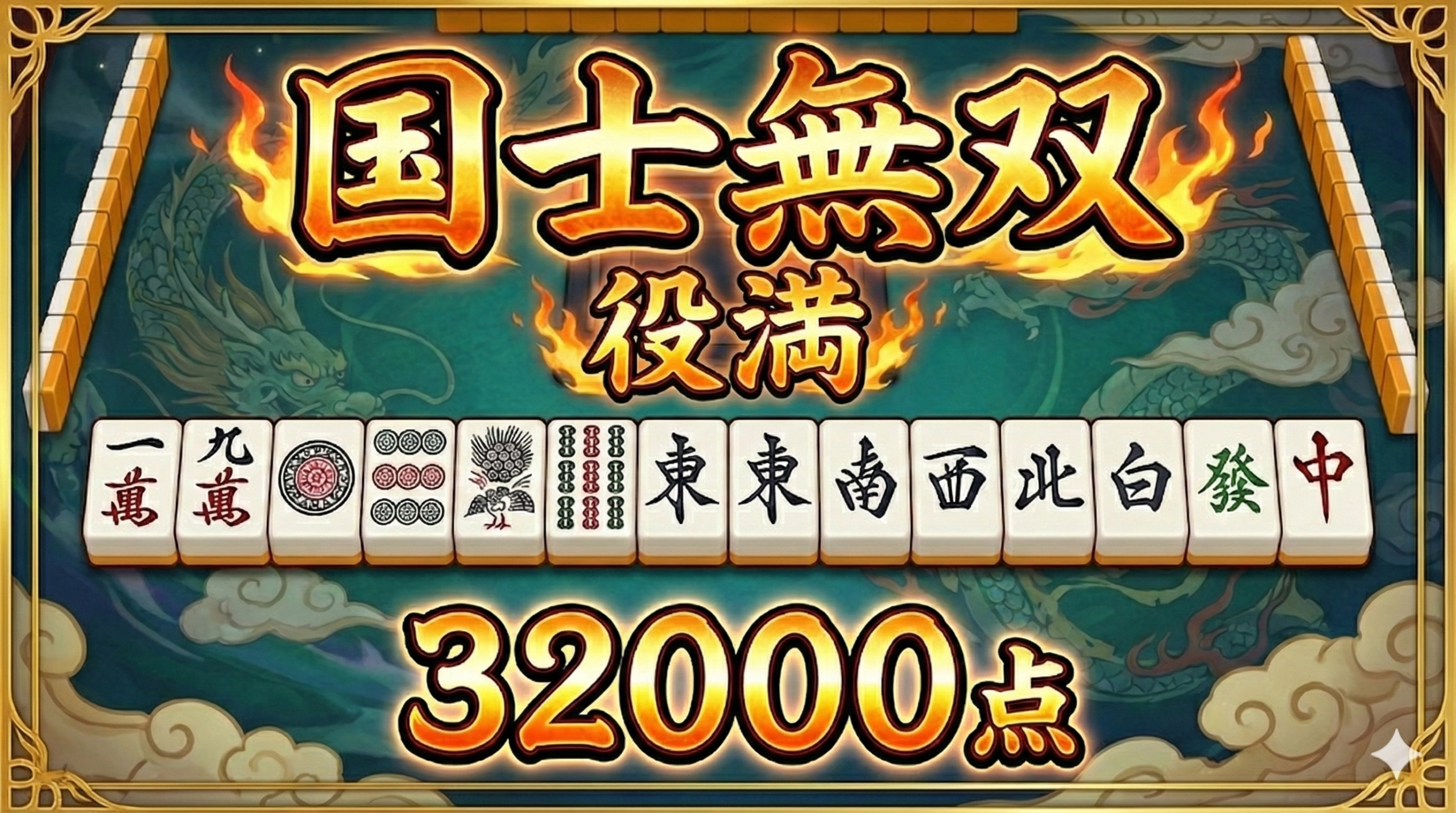 麻雀の役で国士無双の点数は？不調の時は狙う価値あるよ！