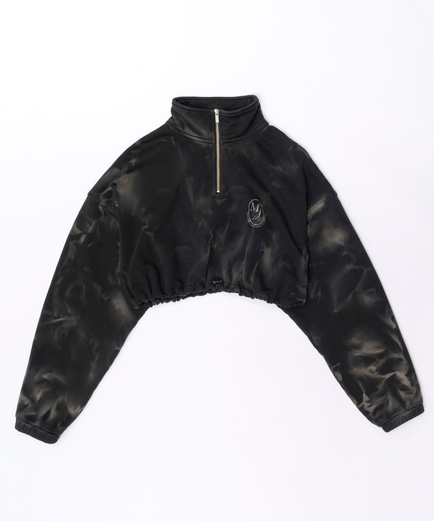 SALE】Half Zip Cropped Sweat Top