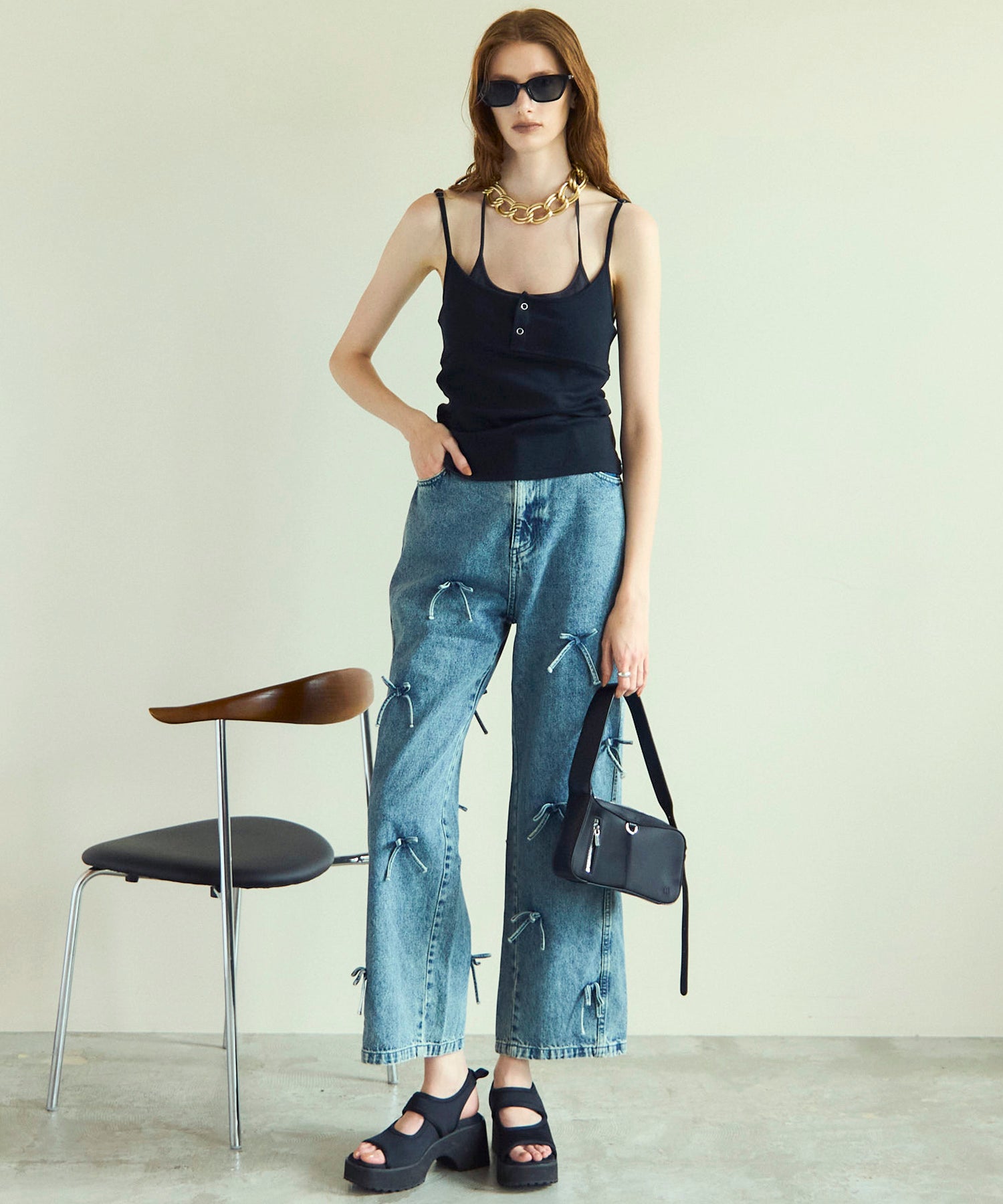 Henley Neck Layered Camisole