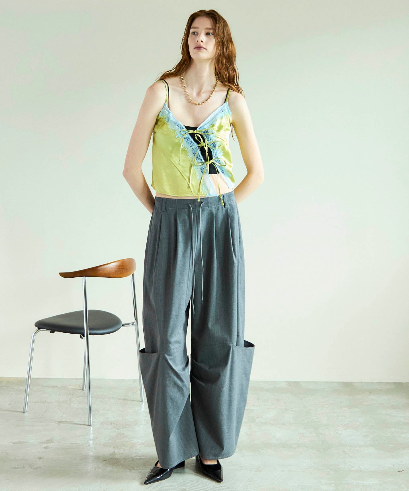 Lace Docking Satin Camisole