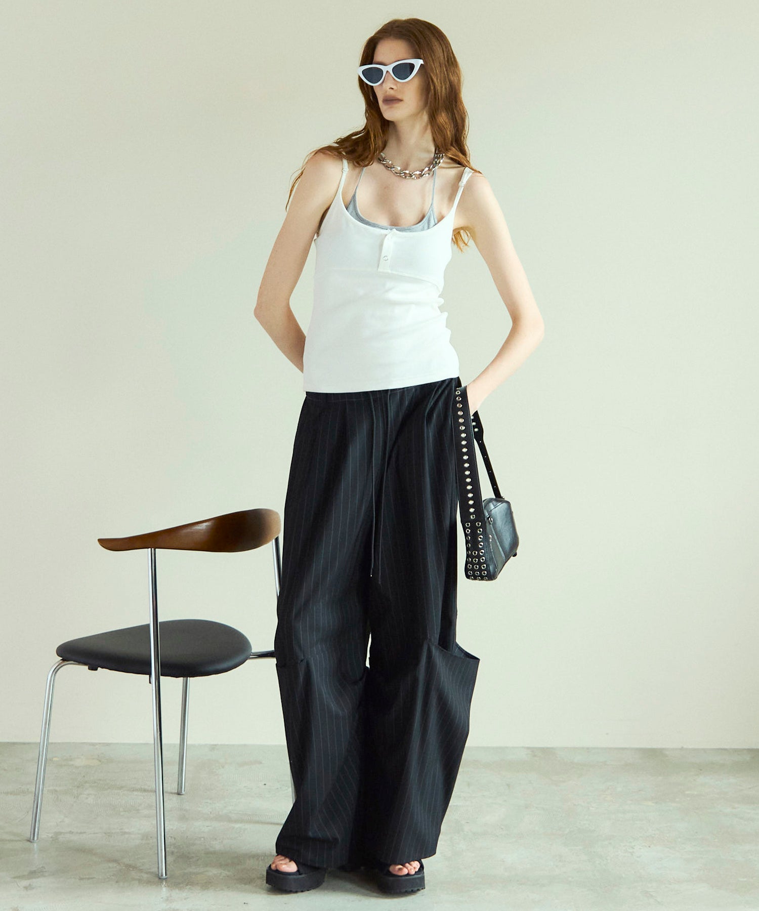 Henley Neck Layered Camisole