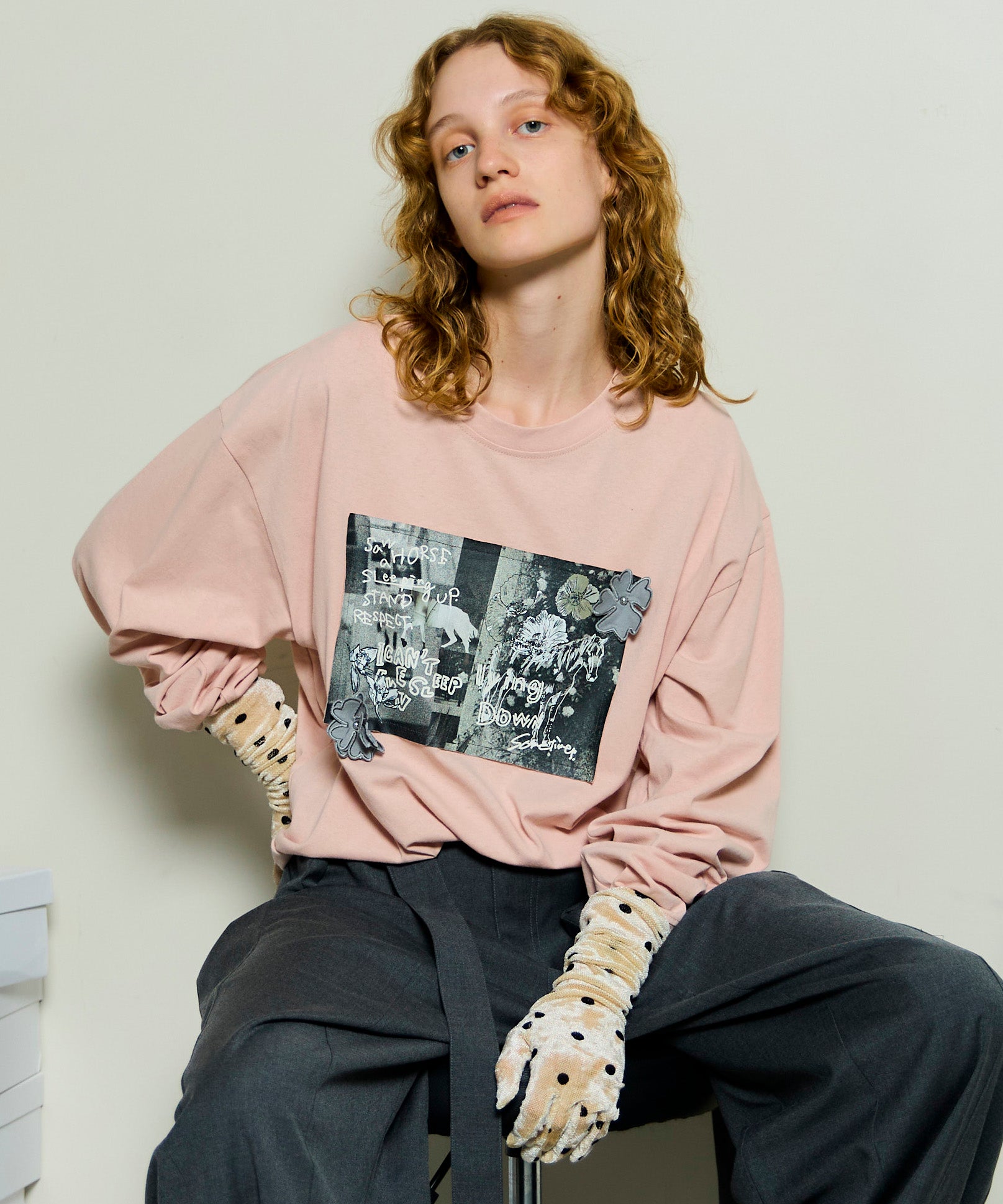 SALE】Garden Flower Photo Print Long Sleeve Tee