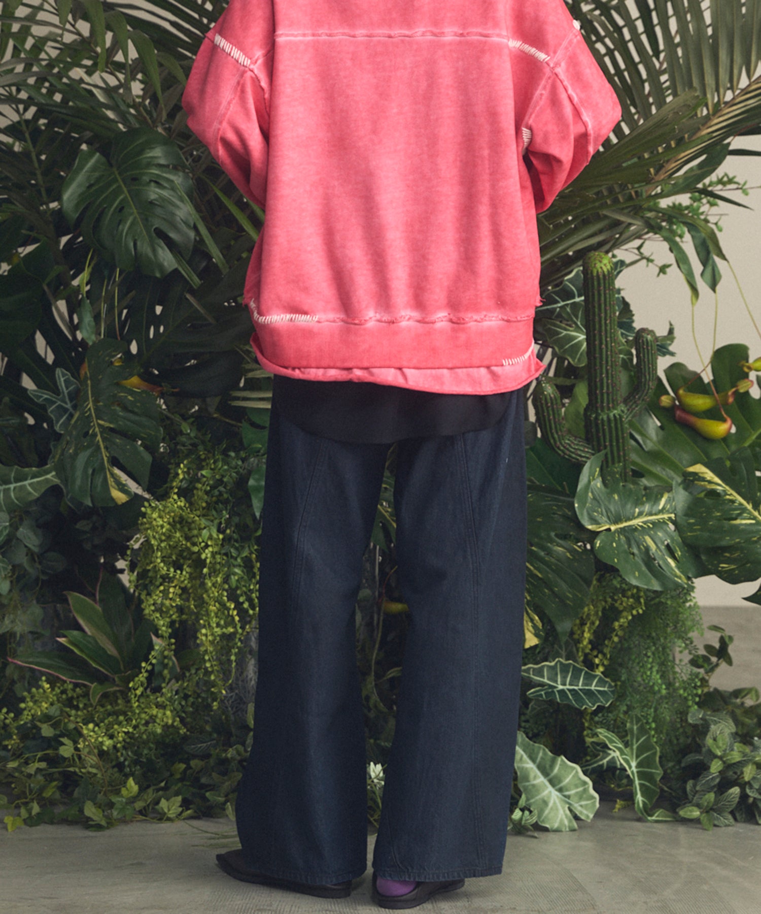 Three-Dimensional Cutting Denim Pants