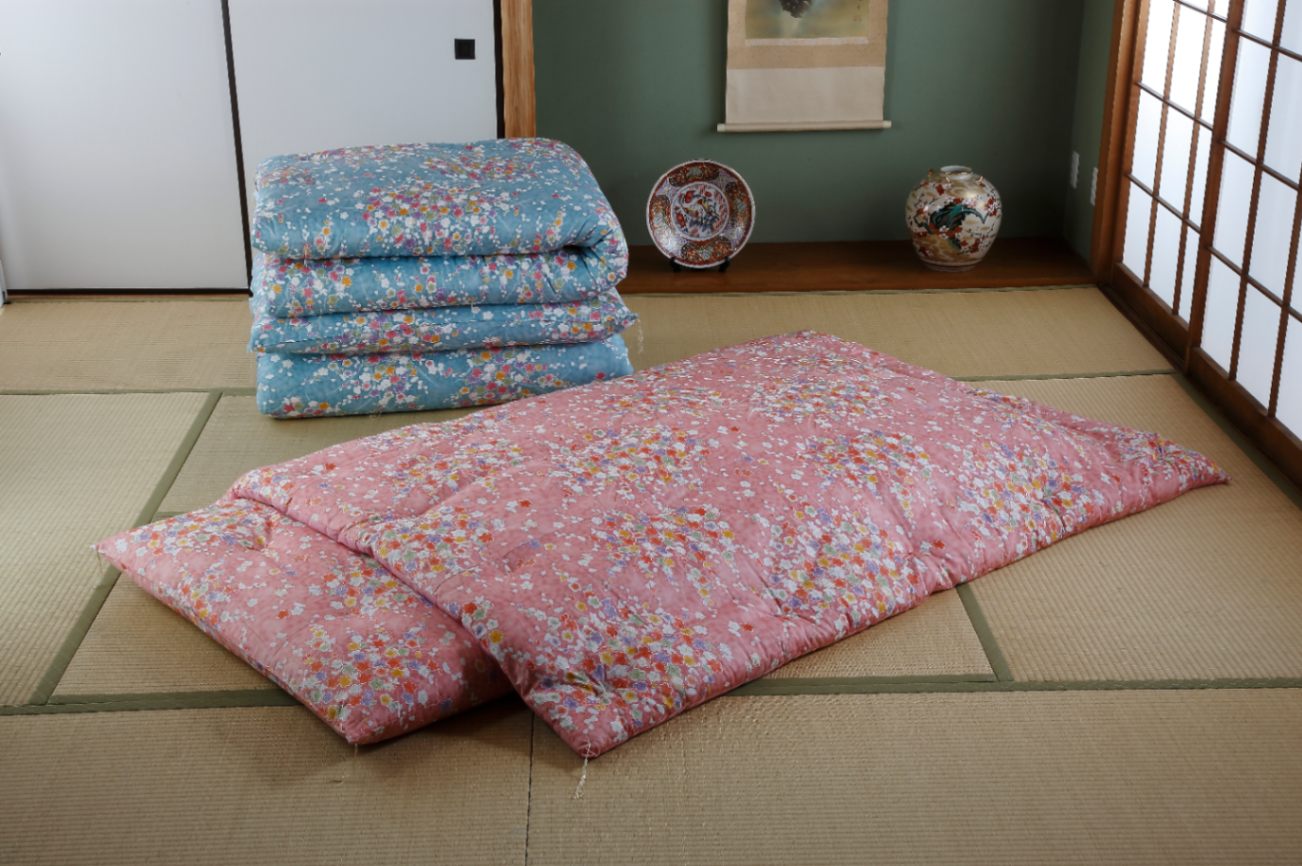 限定）わた柄お任せ仕立直し シングル 敷ふとん赤青2枚セット | わた