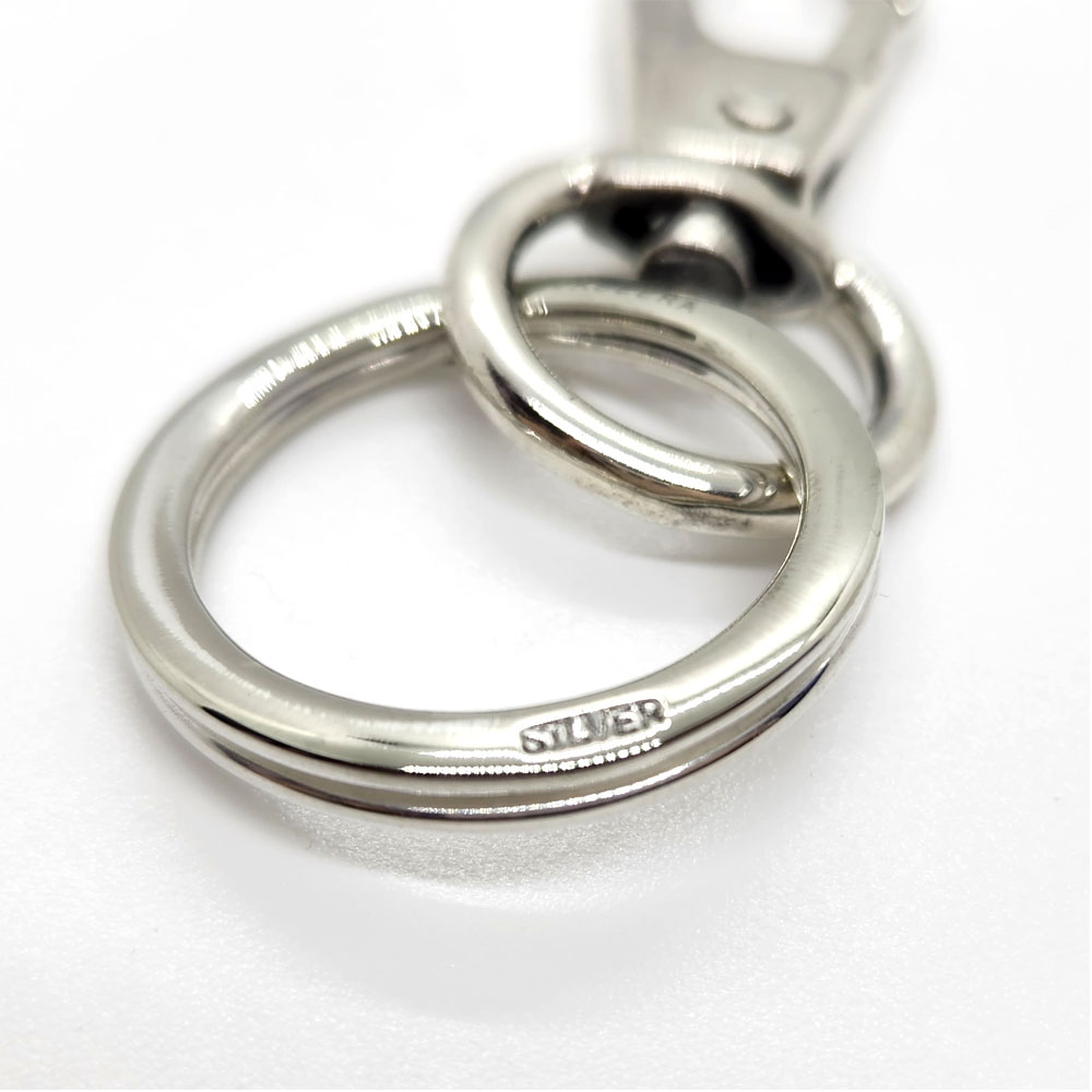 シンプルスタイル 55mm シルバー925 ナスカン カラビナ キーホルダー