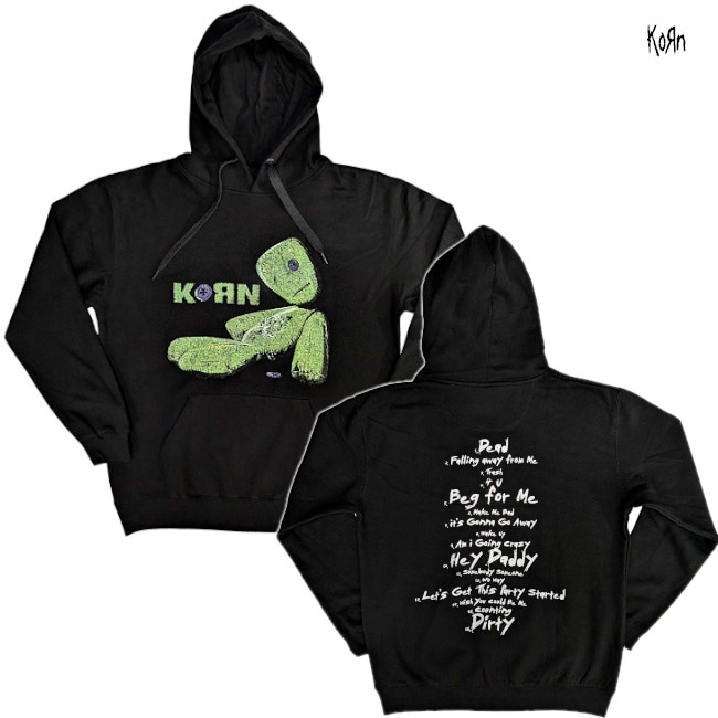 KORN /コーン - ISSUES TRACKLIST プルオーバーパーカー(ブラック