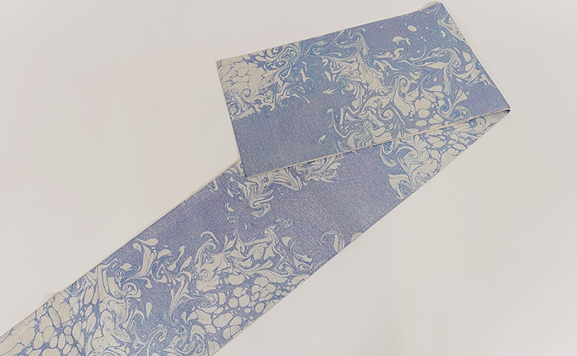 正絹袋帯 田中伝機業 墨流し染 | すべての商品 | 京都西陣 帯の卸し