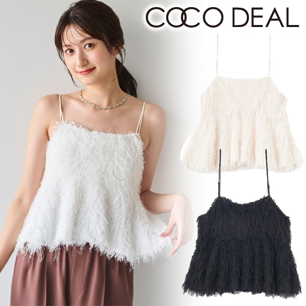 SALE50%OFF】COCODEAL ココディール フラッフィーペプラムキャミソール