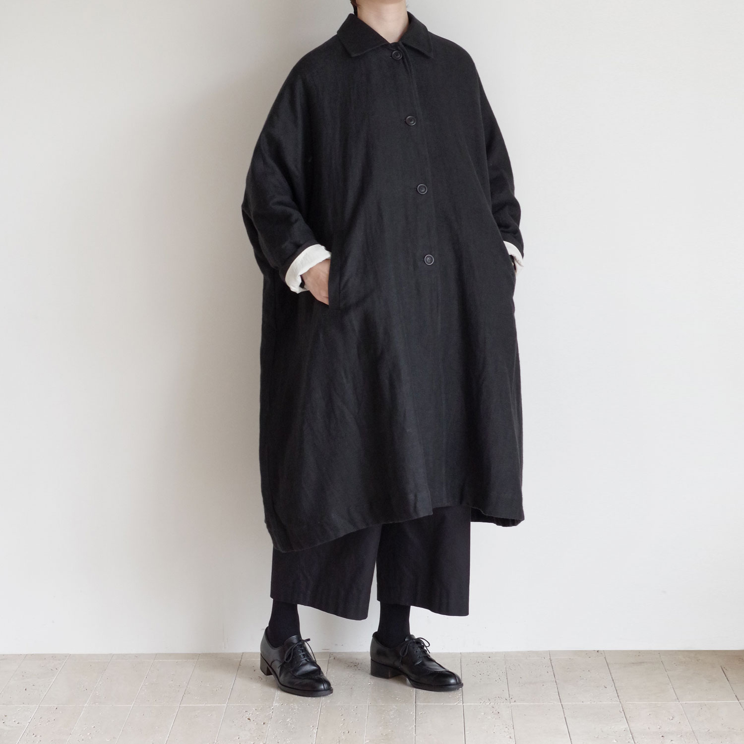 CASEY CASEY ケイシーケイシー : ATOMLESS COAT リネンウールステン