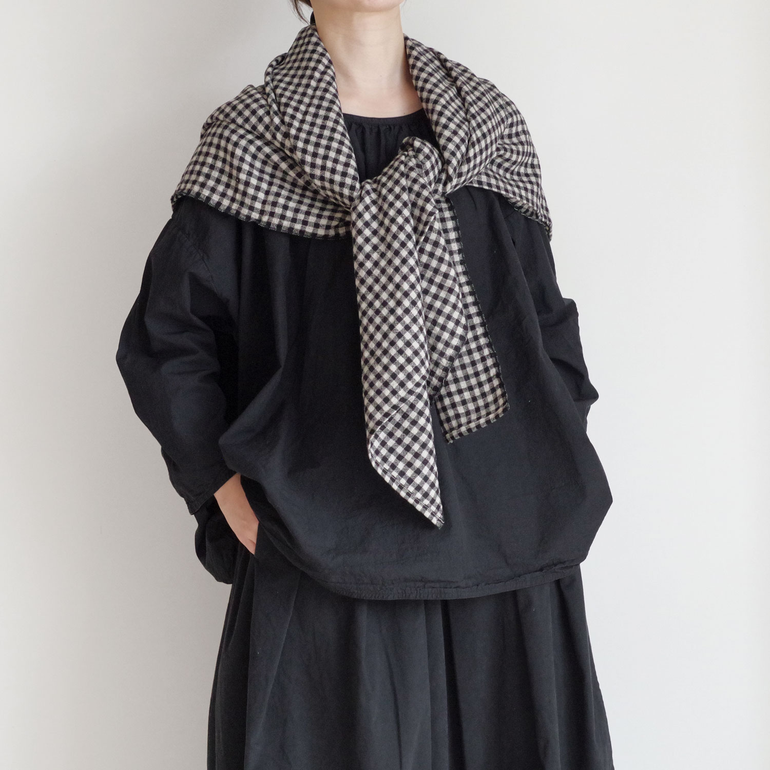 Veritecoeur ヴェリテクール : VC-2543 リネンウールチェックストール