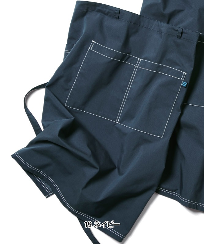 デニム調前掛けエプロン[男女兼用][ボストン商会製品] 27339｜飲食店