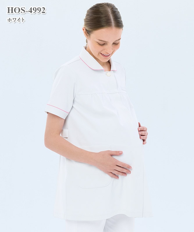 マタニティチュニック半袖[ナガイレーベン製品] HOS-4992｜THS-白衣