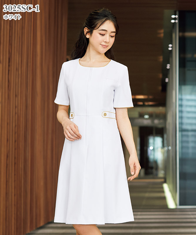 ワンピース半袖[フォーク製品] 3025SC｜THS-白衣通販・販売