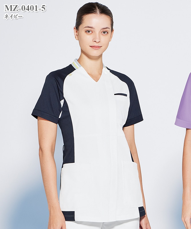 ミズノレディスファスナースクラブ半袖[チトセ製品] MZ-0401｜THS-白衣