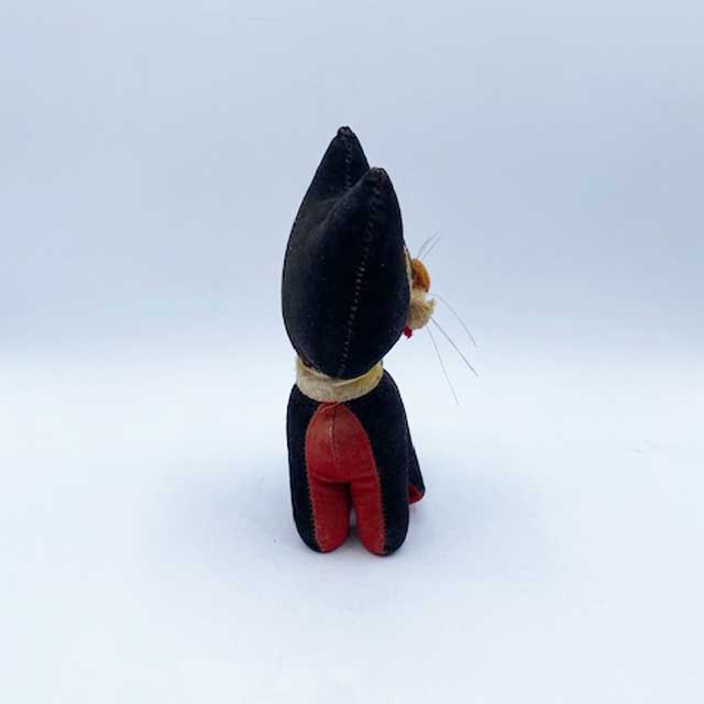 昭和レトロな黒猫のぬいぐるみ おがくず人形 日本製 TIM & SAILOR