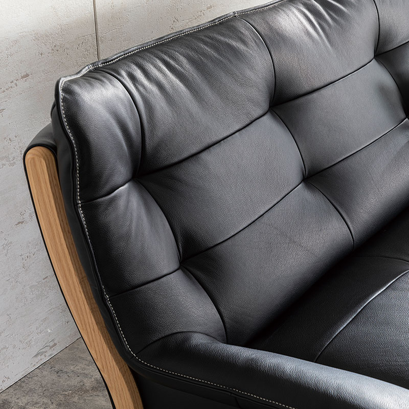 3人掛 ソファ ディーヴァ Z127model 張地ストラダ革/木部ラスティック