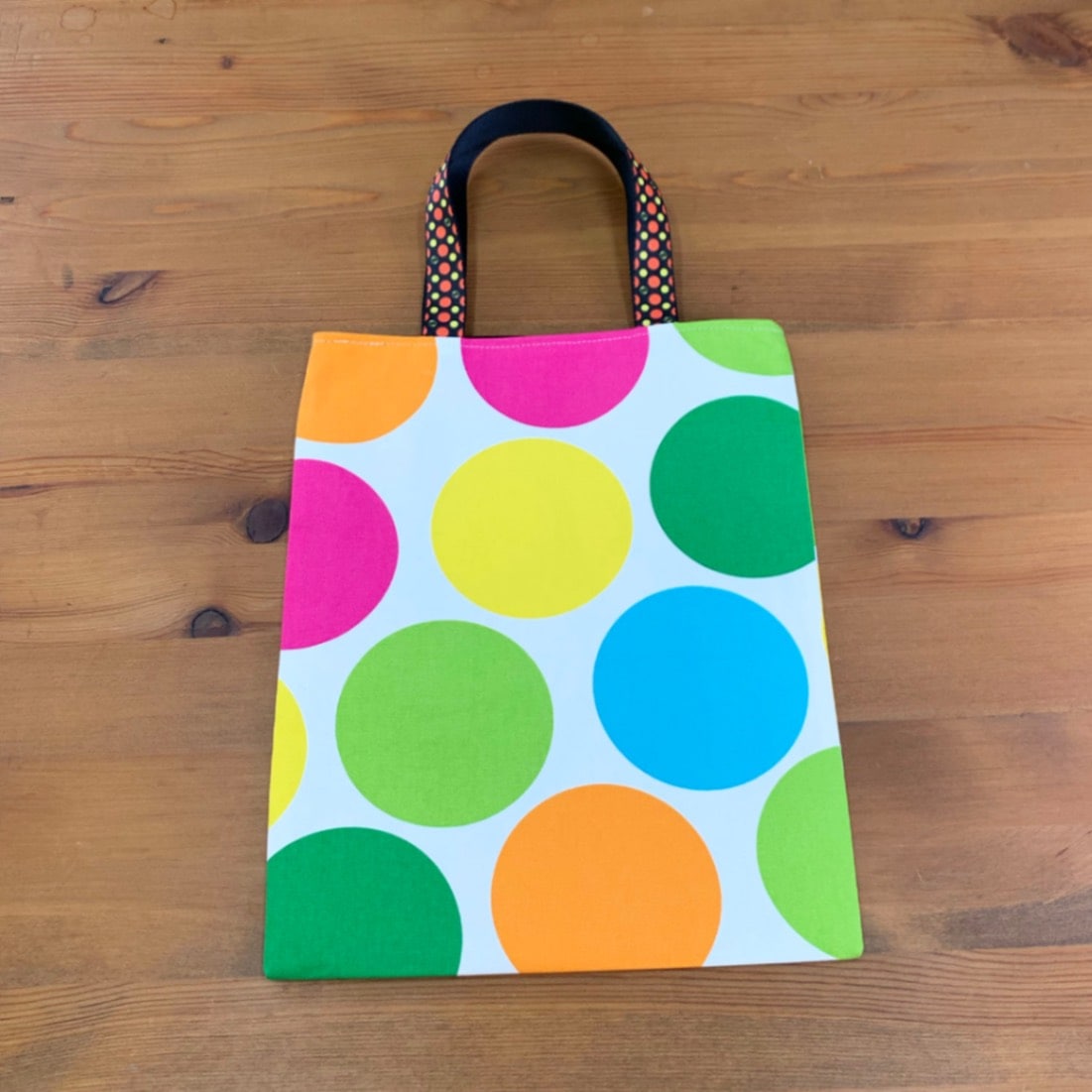 水玉ドットシンプルトート】＜ビッグポップ＞ A4トート レッスン