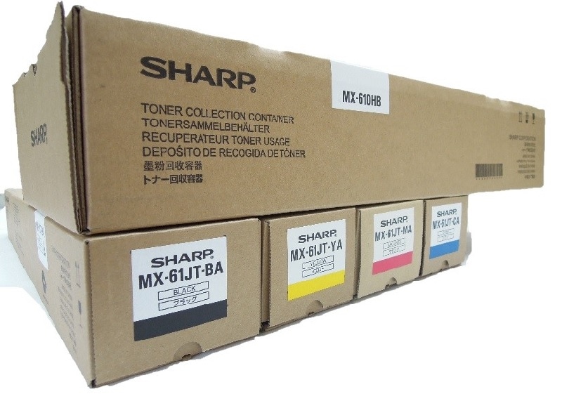 シャープ SHARP MX-61JT 4色セット（BA、MA、CA、YA 各1本） + 廃