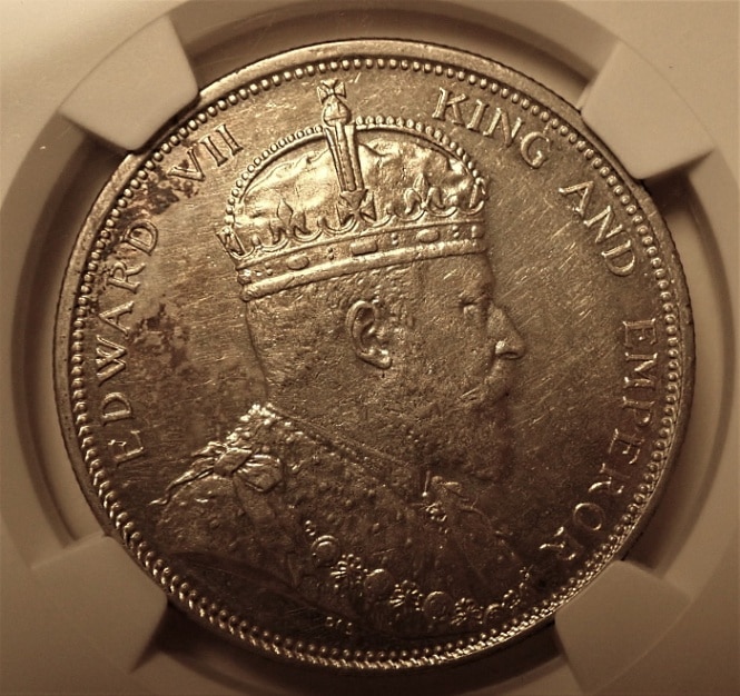 海峡植民地、エドワード7世の1ドル銀貨、1904年 | アンティーク