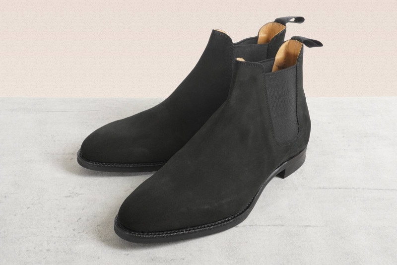 WINTER SALE】カルミーナ 80514 BLACK サイドゴアブーツ メンズ[サイズ