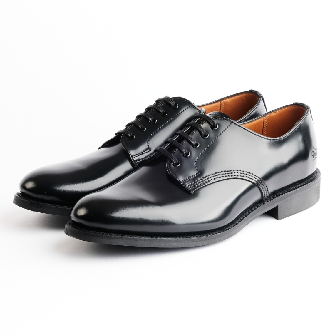 サンダース OFFICER SHOE BLACK プレーントウ メンズ | サンダース