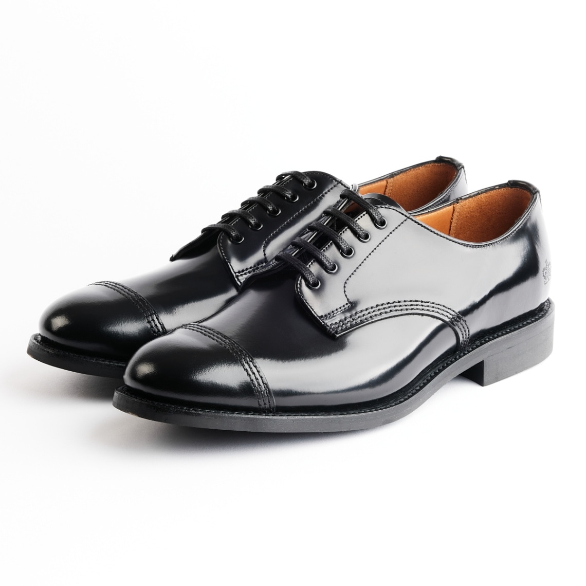 サンダース MILITARY DERBY SHOE BLACK キャップトウ メンズ