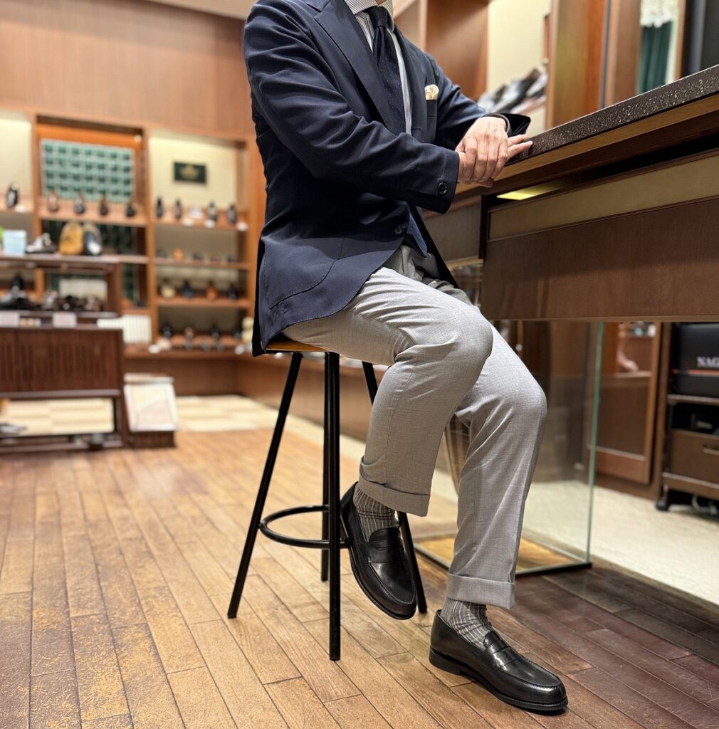 トレーディングポスト T1913 BLACK ローファー メンズ