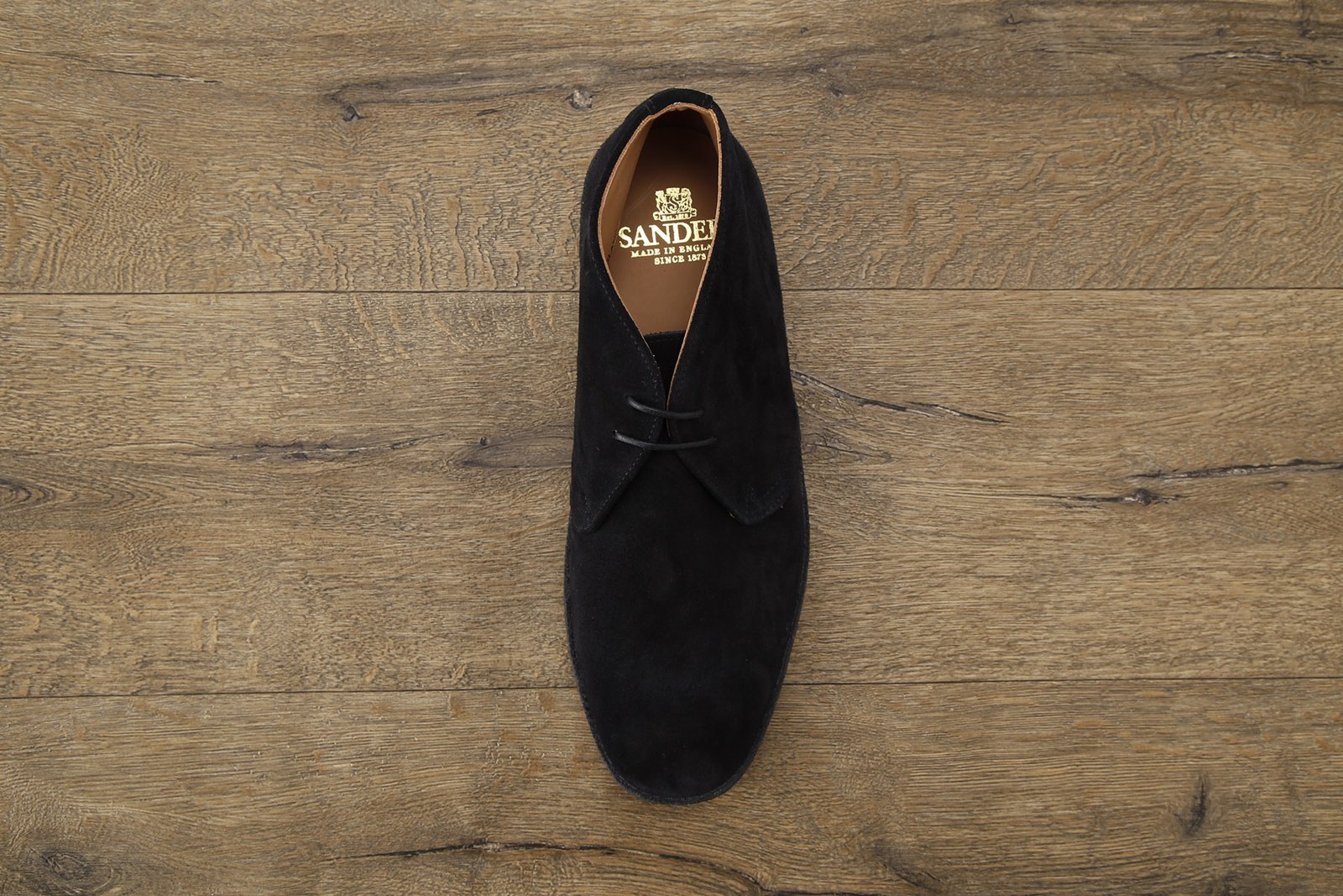 サンダース BRIT CHUKKA BLACK プレーントウ メンズ | サンダース