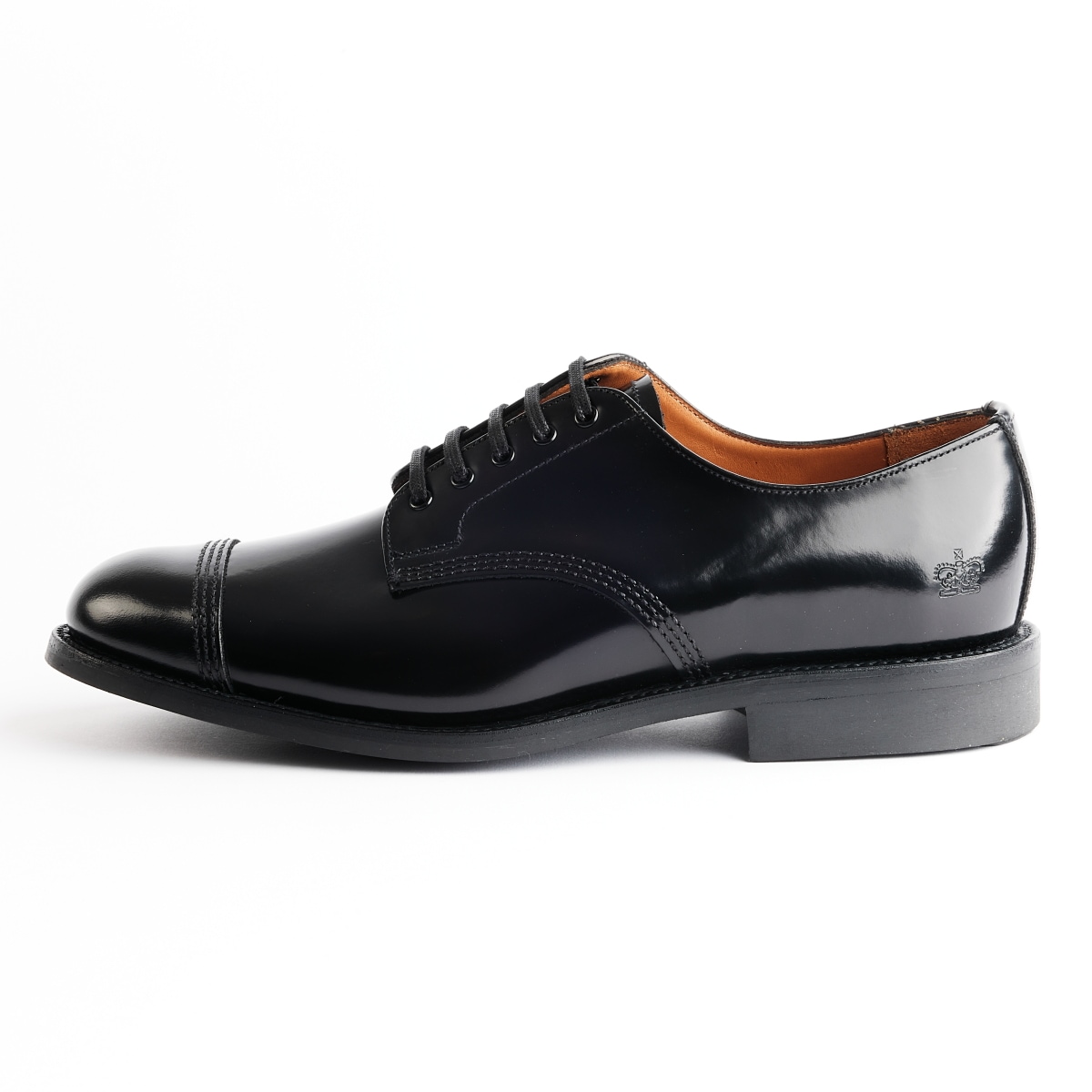 サンダース MILITARY DERBY SHOE BLACK キャップトウ メンズ