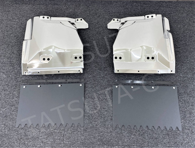 メッキ マッドガード 泥除け フラップ付き 左右セット いすゞ 07エルフ