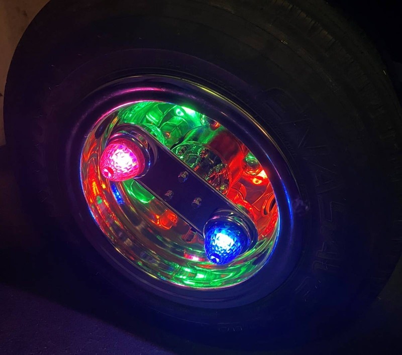 鏡面ステンレス 【17.5インチ】 ホイールマーカーステー 2枚セット