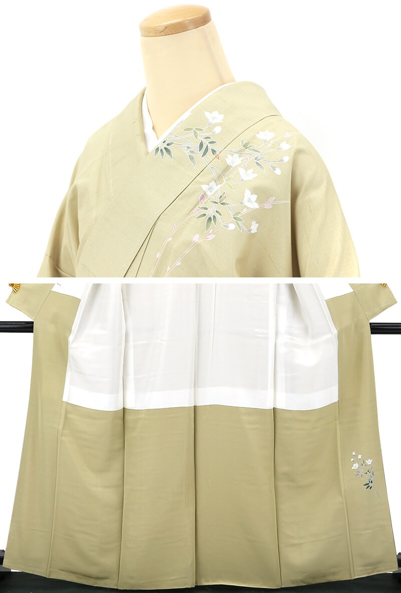 中古】 忠右衛門 白山紬 訪問着 リサイクル カジュアル 着物 正絹