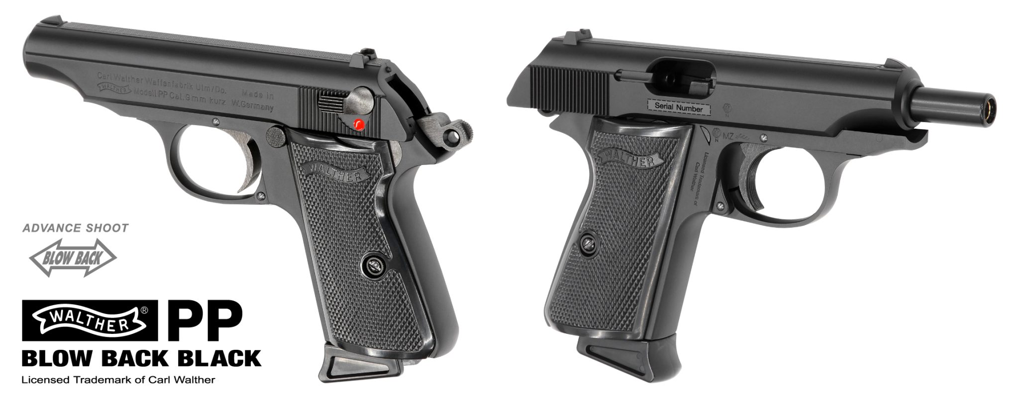 マルゼン ワルサーPP ガスブローバック ブラック