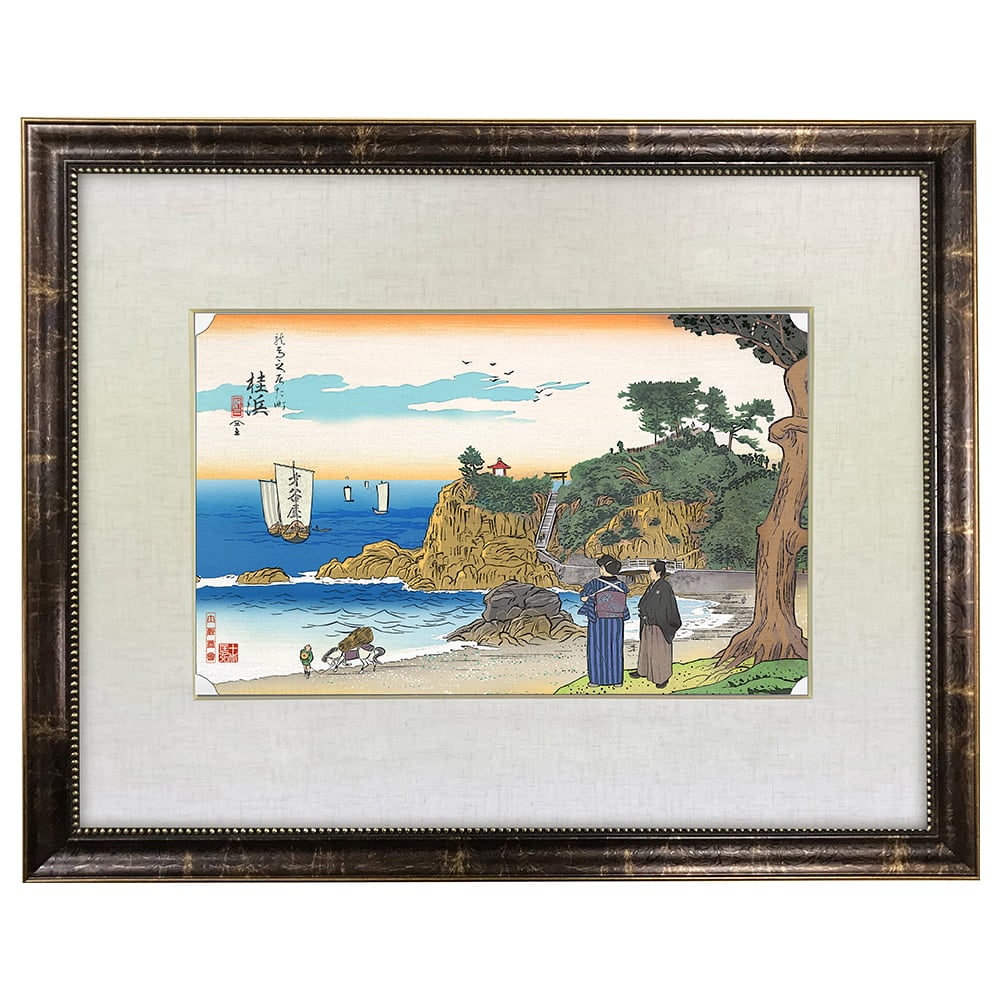 坂本龍馬 浮世絵「龍馬が見た景色 桂浜」【特別額装】｜浮世絵工房