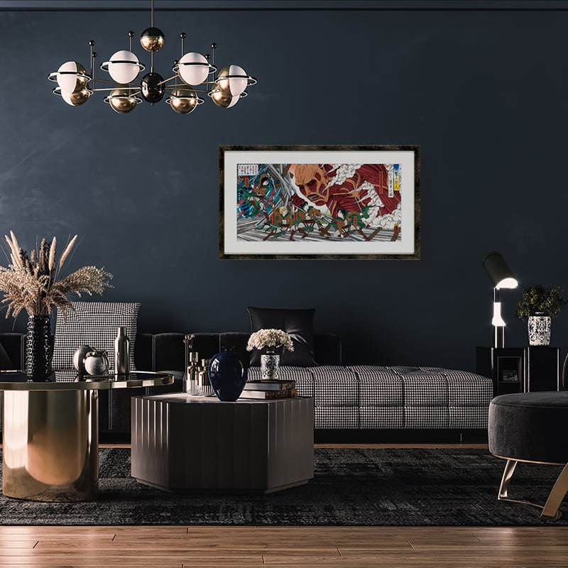 進撃の巨人 浮世絵木版画「巨人襲来之図」新色ver｜浮世絵工房