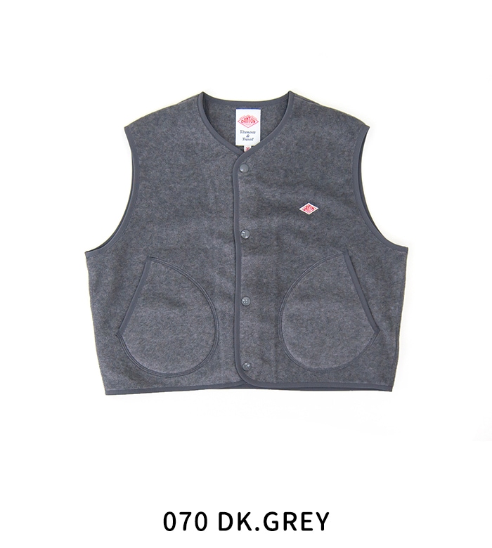 SOLDOUT】DANTON ダントン レディース フリース カラーレスベスト［DT