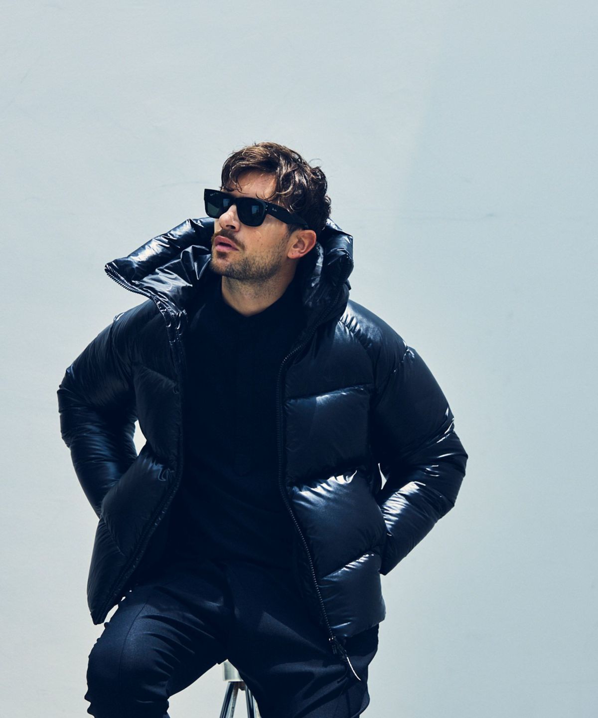 パーテックスポケッタブルダウンジャケット ブラック +phenix