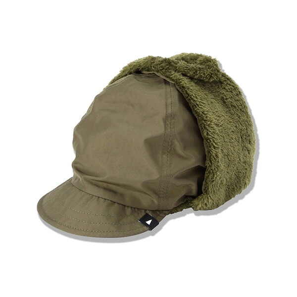 and wander high loft fleece ear cap khaki [アンドワンダー]