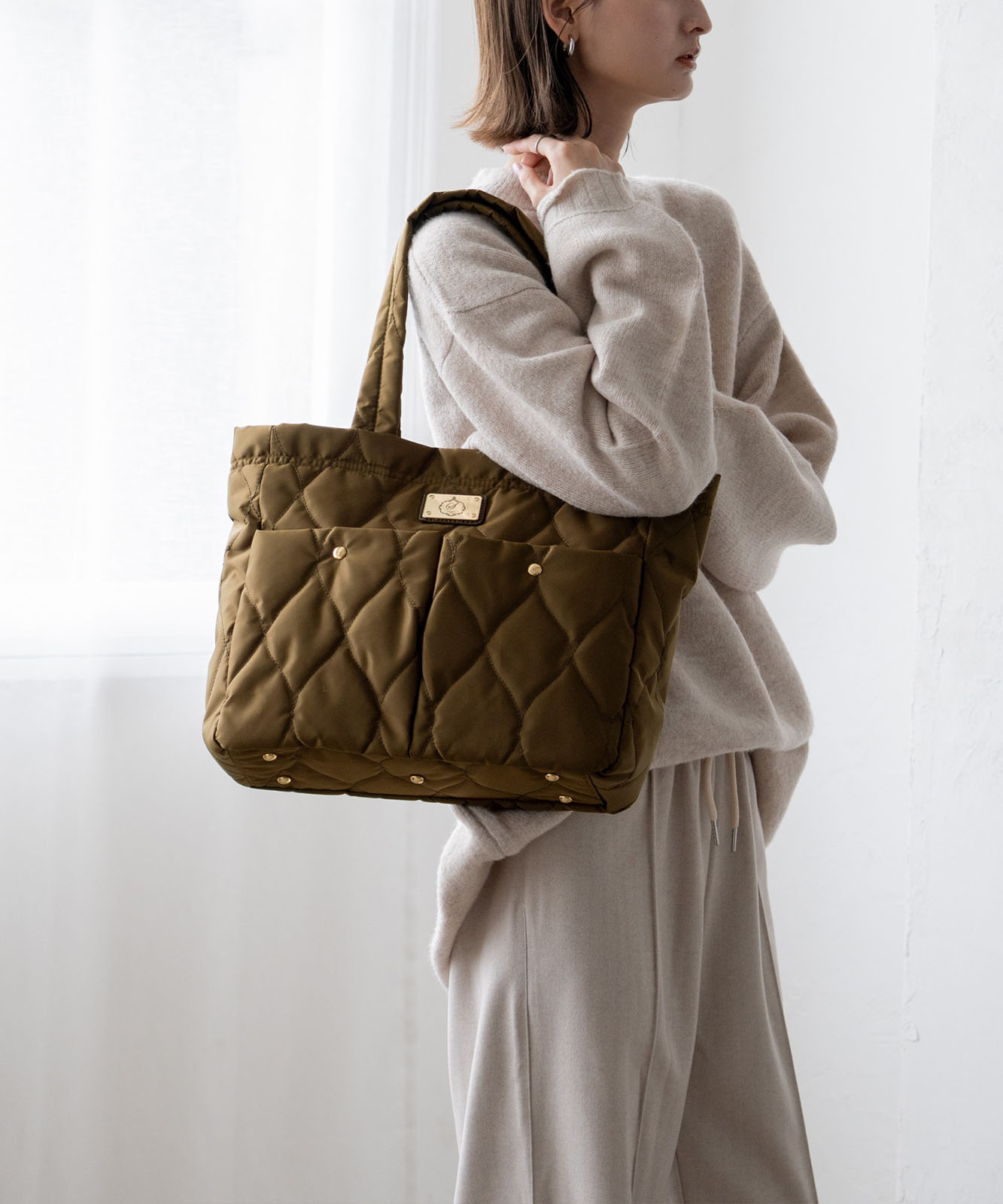 10ポケットキルティングトートバッグ | バッグ,トートバッグ,ナイロン