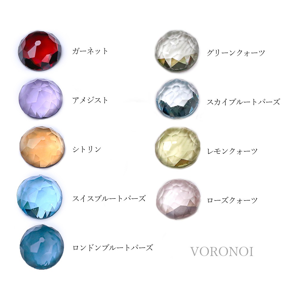 約7mm ラウンドフラワーカット 天然石ルース 全9種｜ガーネット