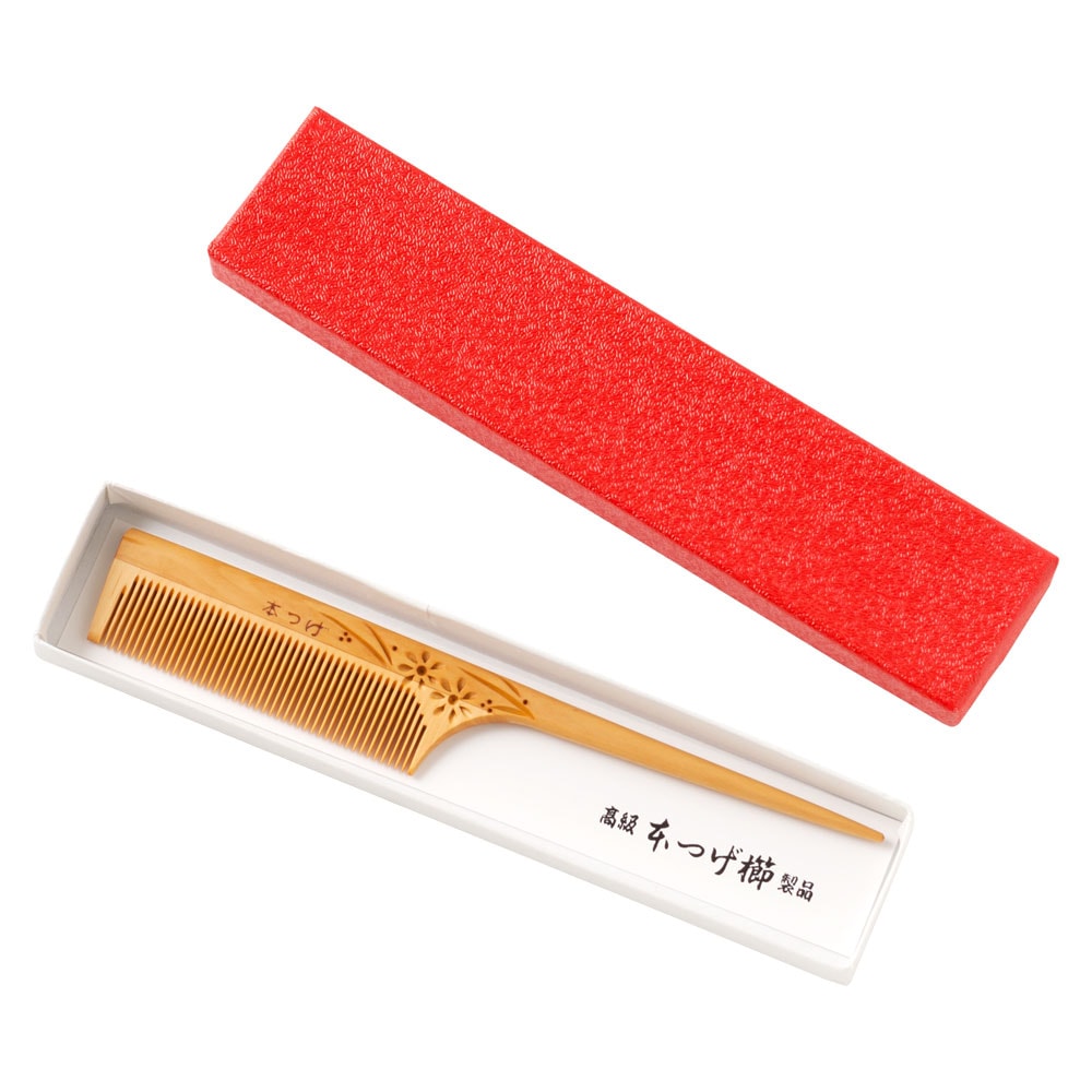 つげセット櫛 大 桜彫 椿油仕上げ | こだわりの和雑貨 和敬静寂