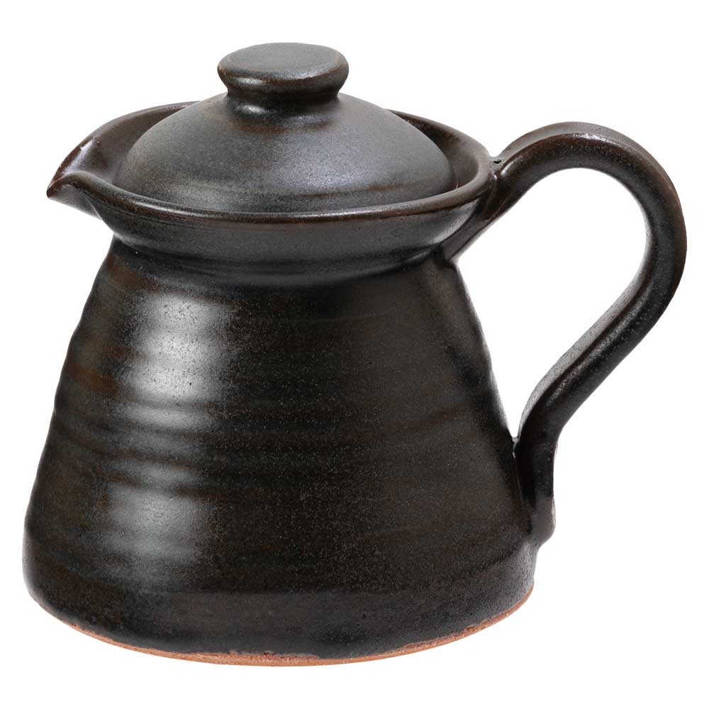 信楽焼 コーヒーポット・コーヒーサーバー 黒 600ml 直火OK耐熱陶器