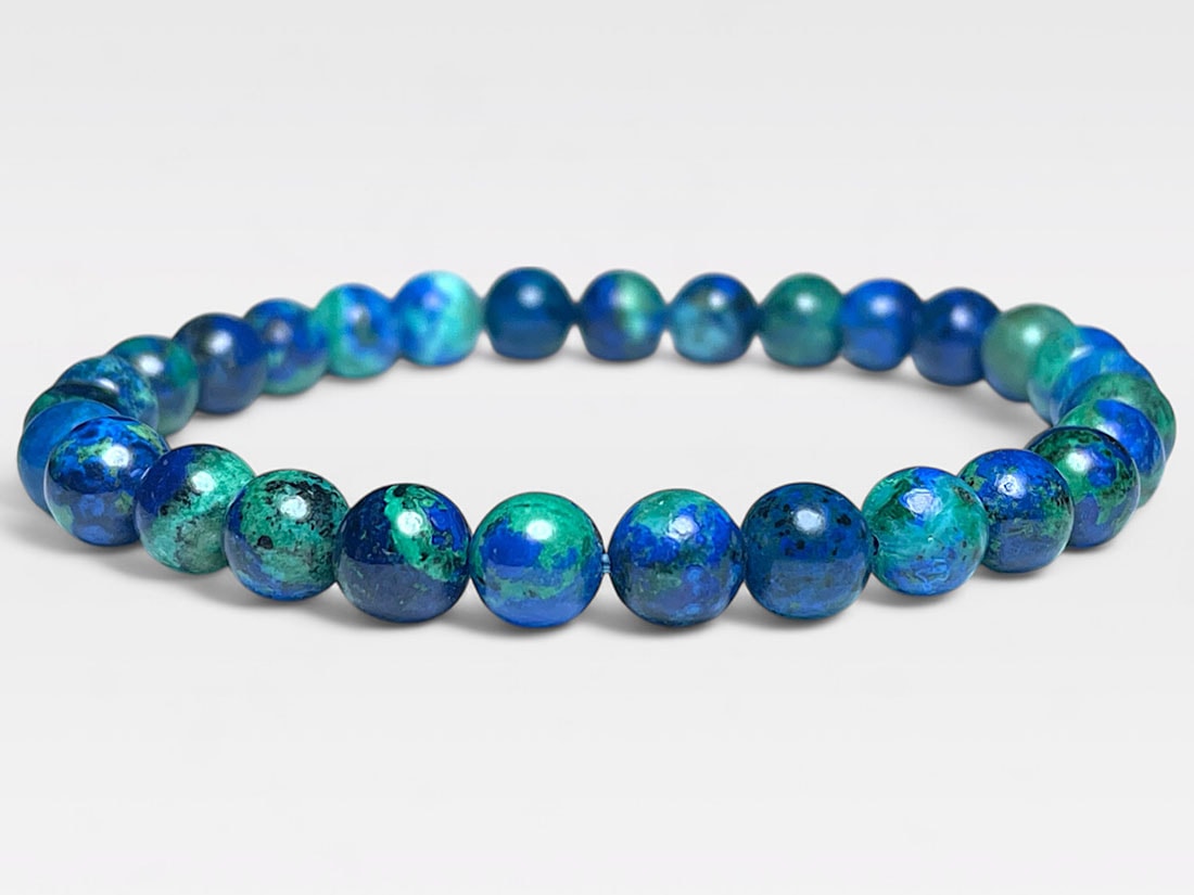 アズライト・マラカイト 6mm ブレスレット /Azurite with Malachite
