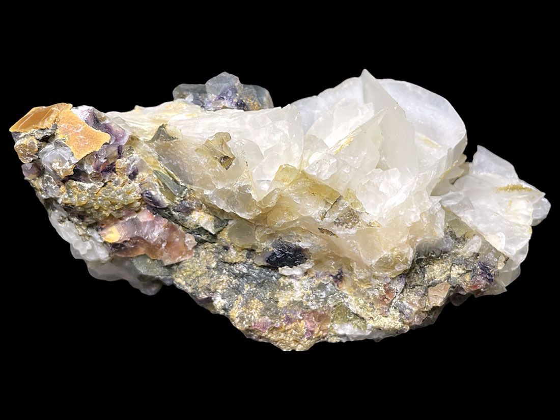 内モンゴル産フローライト(カルサイト共生)/Fluorite (蛍石)